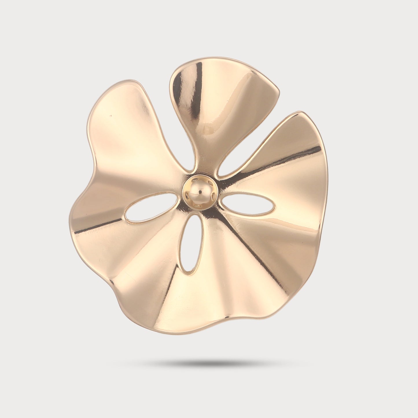 Sculpted Bloom Metal Button