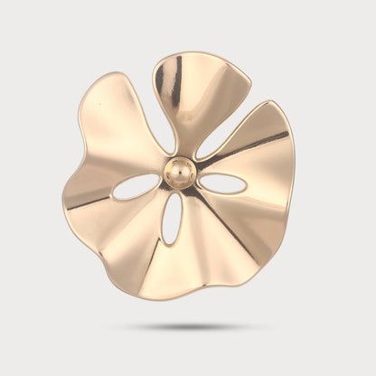 Sculpted Bloom Metal Button