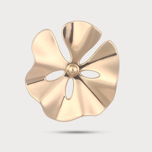 Sculpted Bloom Metal Button