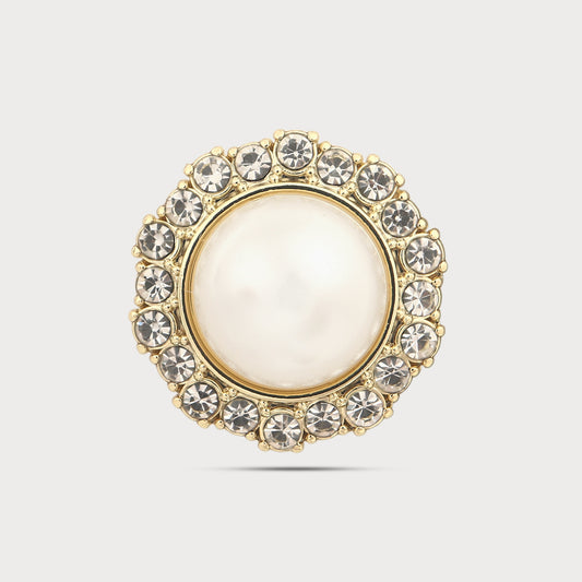 High Quality Pearl Stone Metal Button
