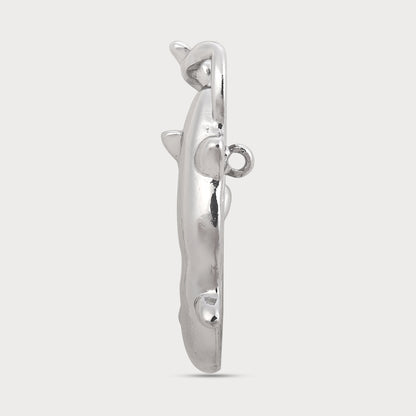 Silver Oversize Metal Button – Limited Edition