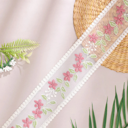 Colorful Floral Trail on Soft Net