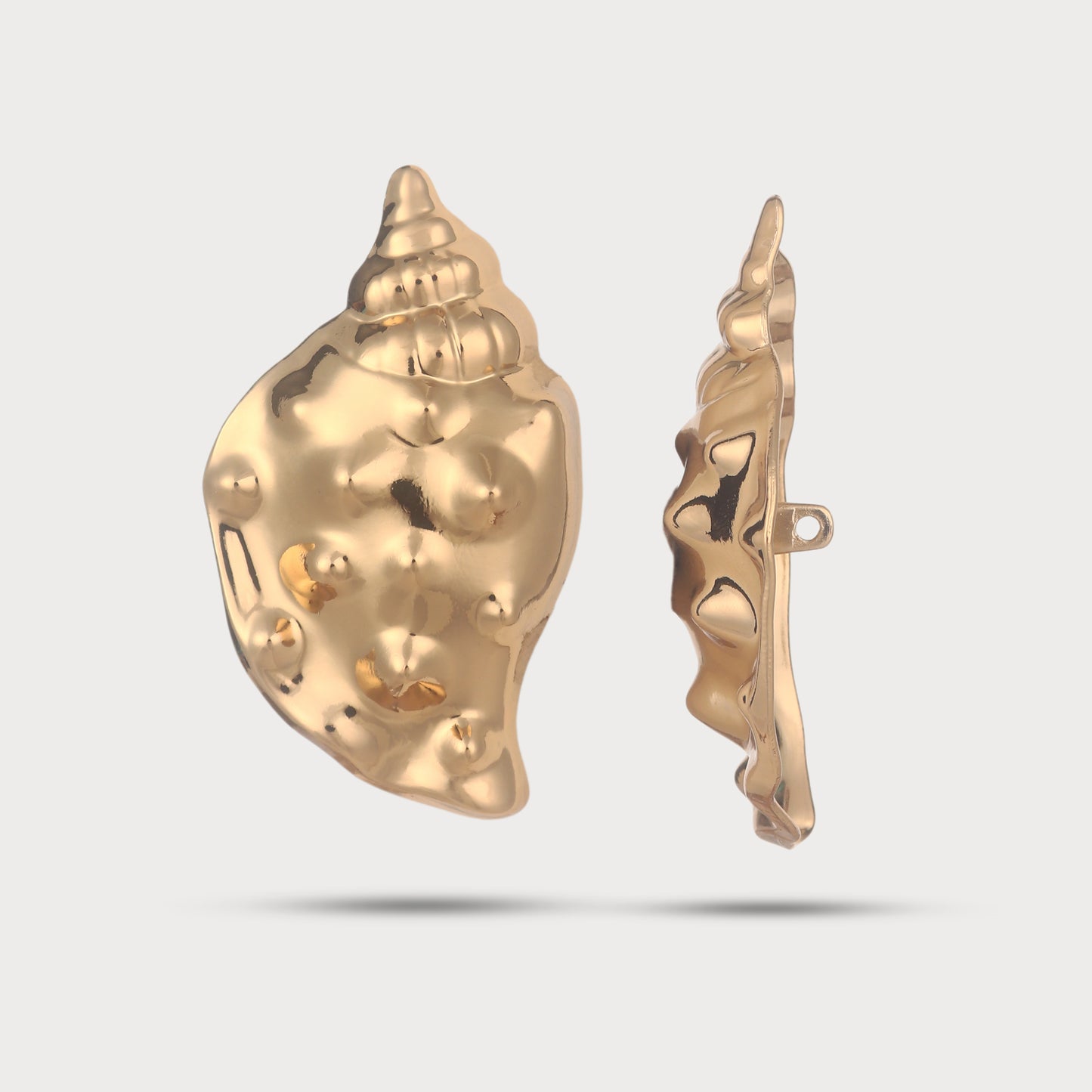 Artisan Seashell Metal Button