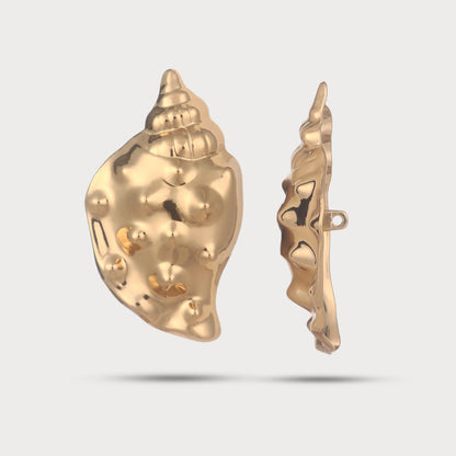Artisan Seashell Metal Button