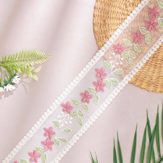 Colorful Floral Trail on Soft Net