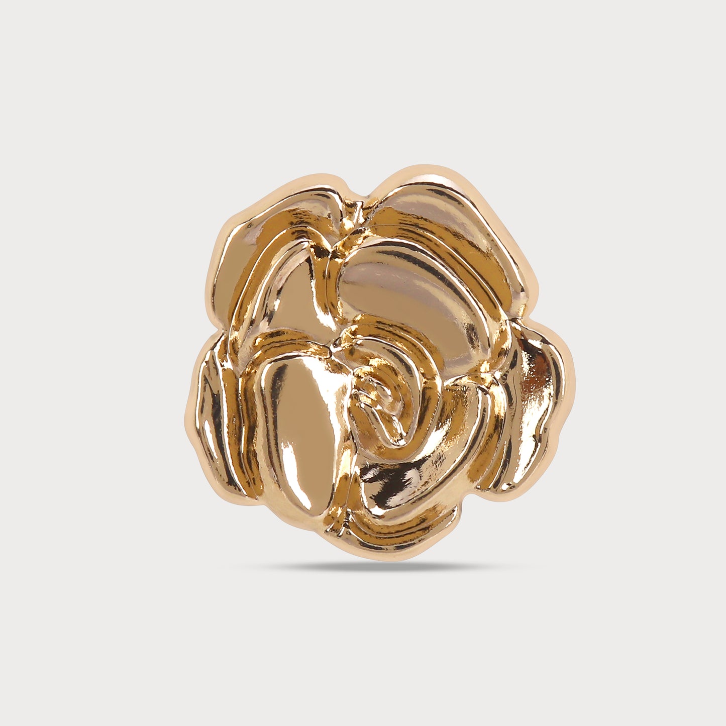 Big Size Flower Metal Button