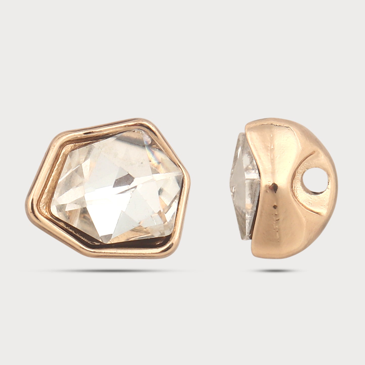 Stone Curve Metal Button