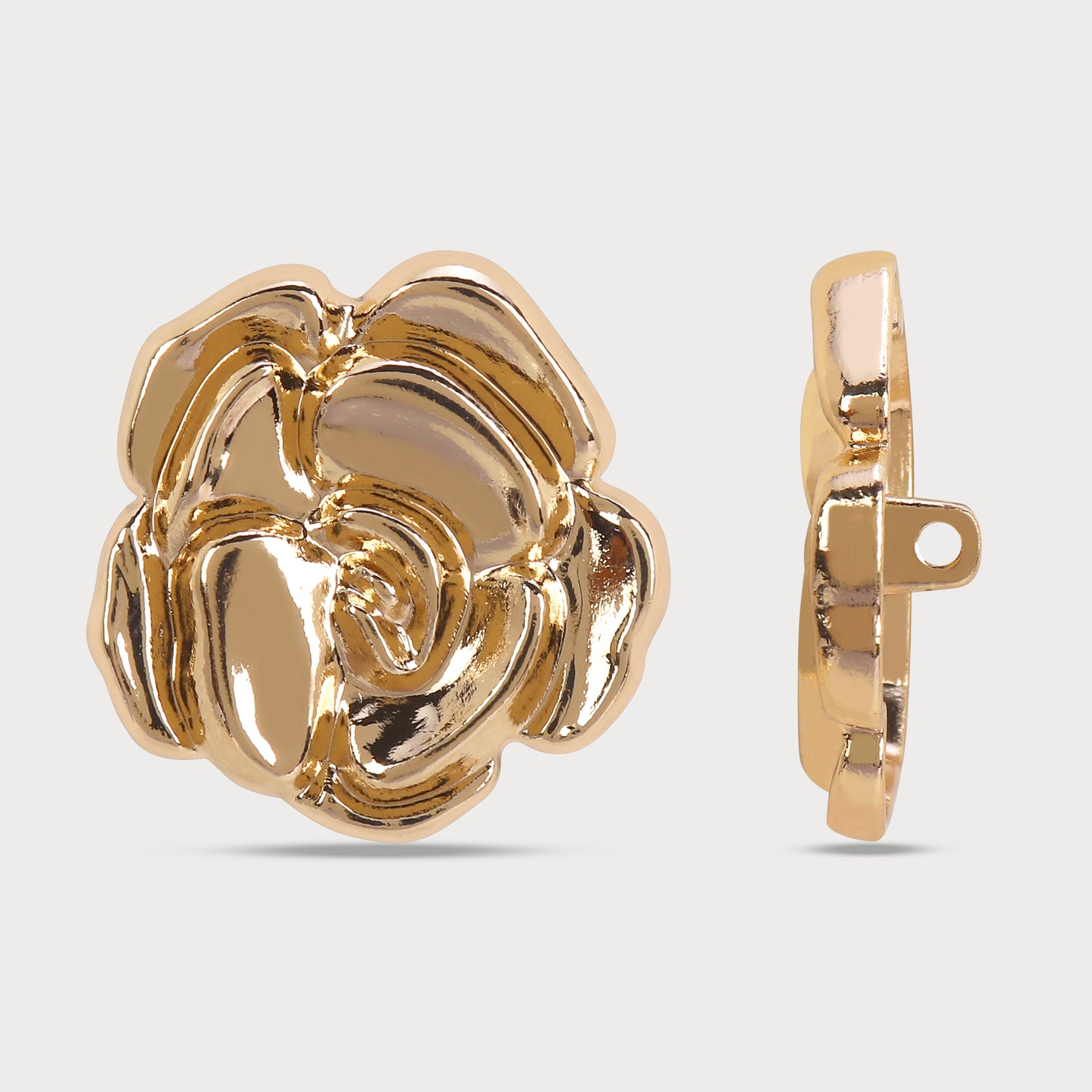 Big Size Flower Metal Button