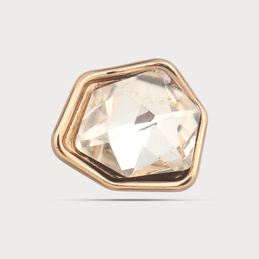 Stone Curve Metal Button
