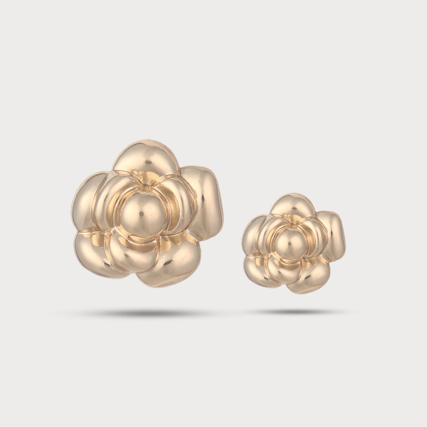 Artistic Flower Metal Button