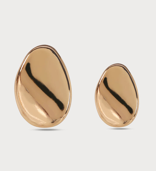 Oval Sculpted Metal Button