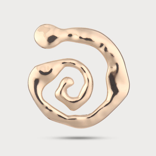 Abstract Spiral Golden Buckle