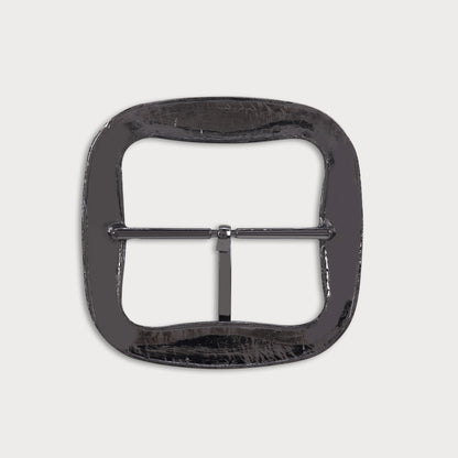 Oversize Black Runway Style Metal Buckle