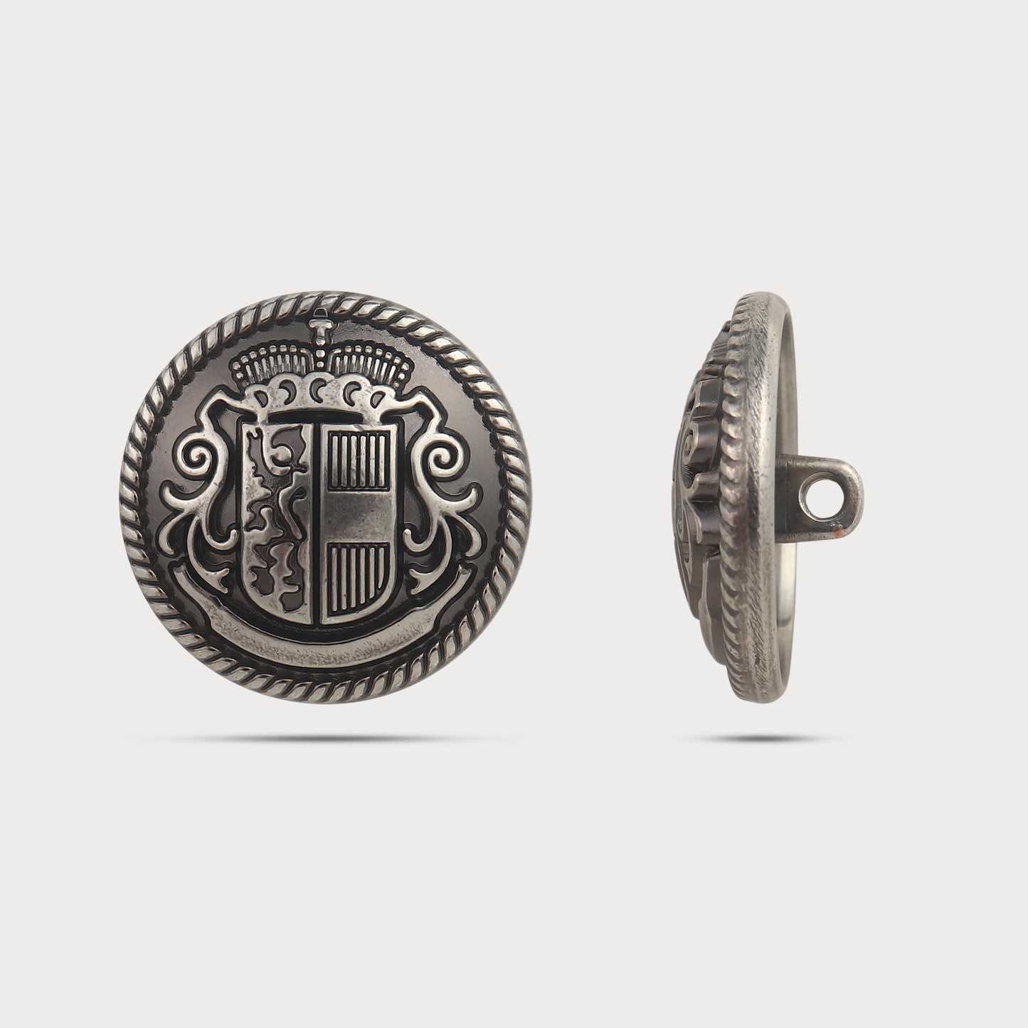 Distinctive Silver Designer Button