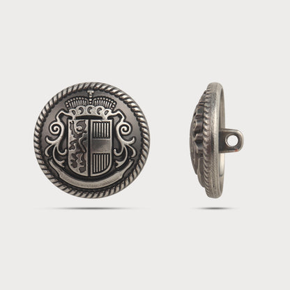 Distinctive Silver Designer Button