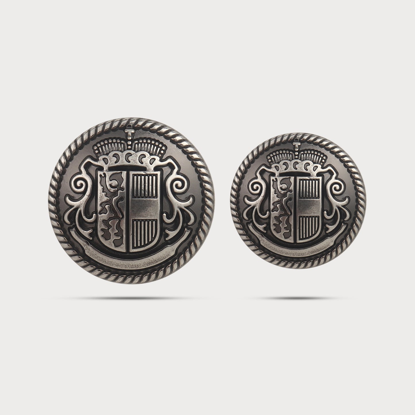Distinctive Silver Designer Button