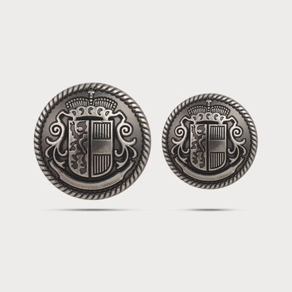 Distinctive Silver Designer Button