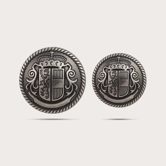 Distinctive Silver Designer Button