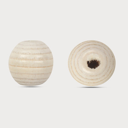 Designer Wooden Beads Premium White Design