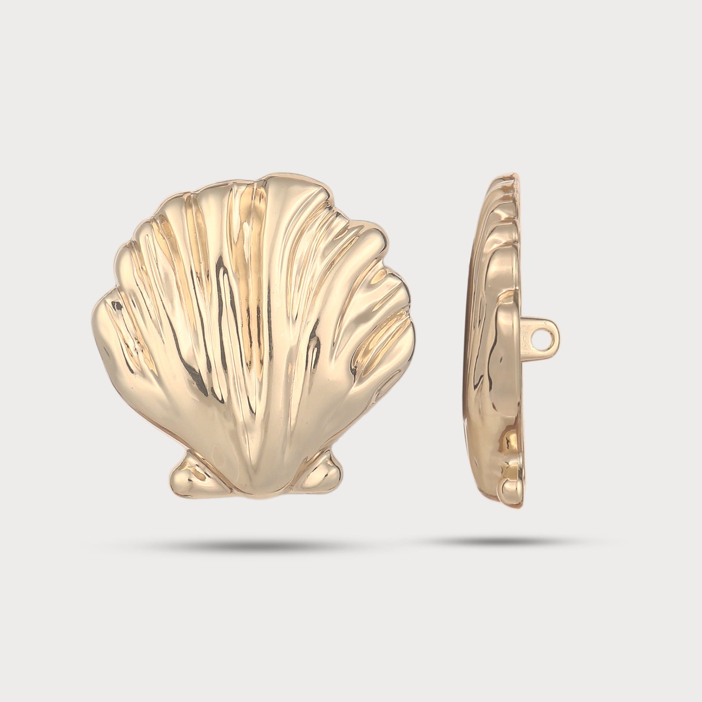 Luxury Seashell Golden Metal Button