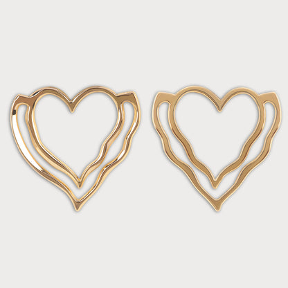 Luxury Designer Heart Gold Buckle