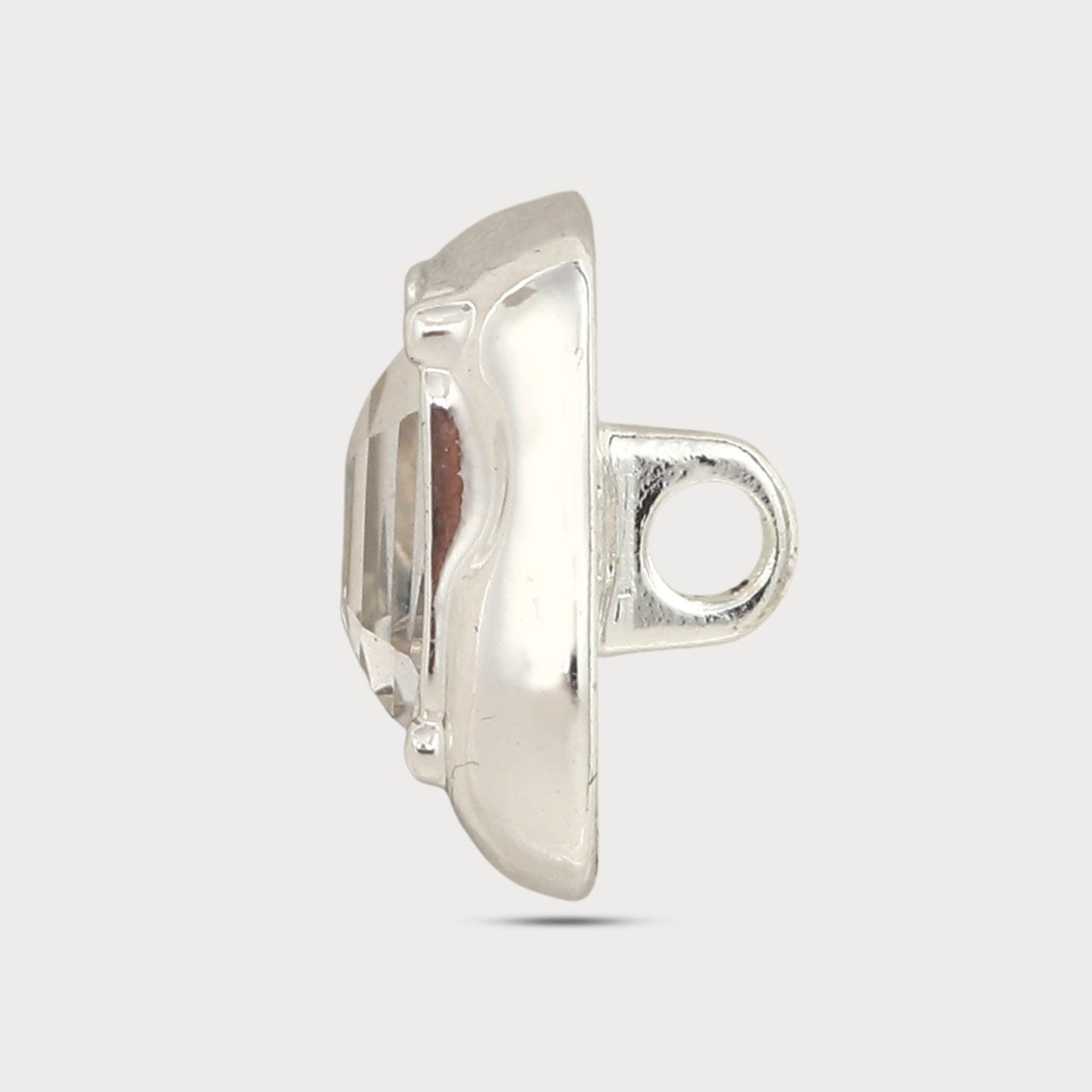 Modern Silver Metal Button