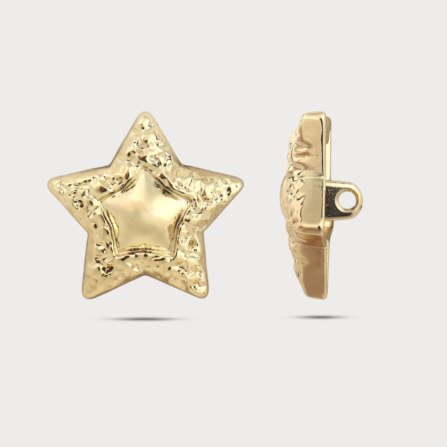 Distinctive Star Golden Metal Button