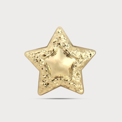Distinctive Star Golden Metal Button