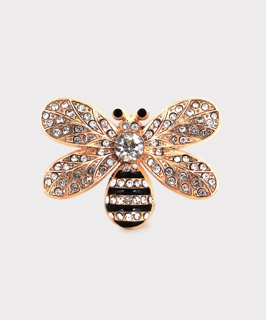 Honey Bee Metal Brooch (Pack Of 1 Pc)