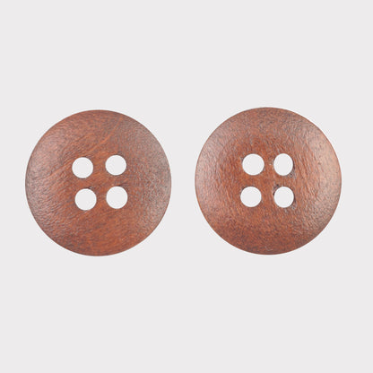 4 Holes Sewing Clothing Light Color Wooden Buttons (Pack Of 25 Pcs)