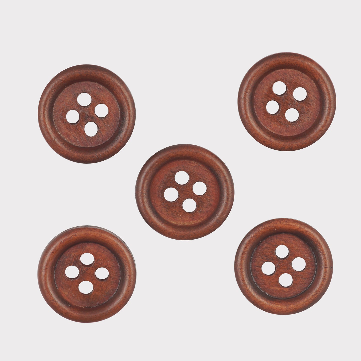 4 Holes Sewing Clothing Light Color Wooden Buttons (Pack Of 25 Pcs)