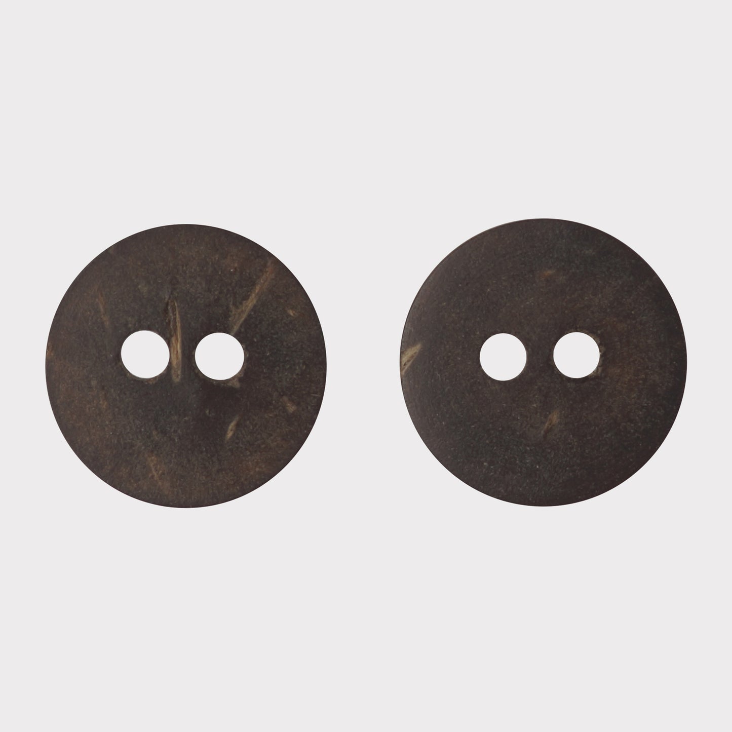 Natural Round 2 Holes Coconut Shell Button (Pack of 25 Pcs)