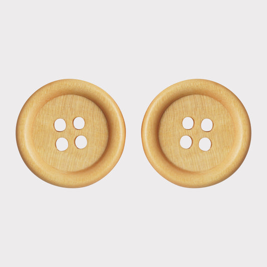 4 Holes Sewing Clothing Buttons Wooden Buttons (Pack Of 25 Pcs)