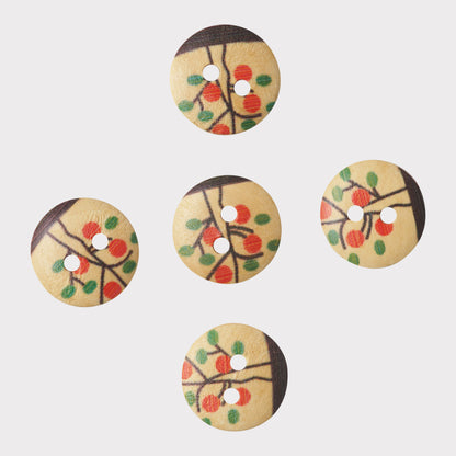 Color Printed Latest Wooden Buttons (Pack Of 25 Pcs)