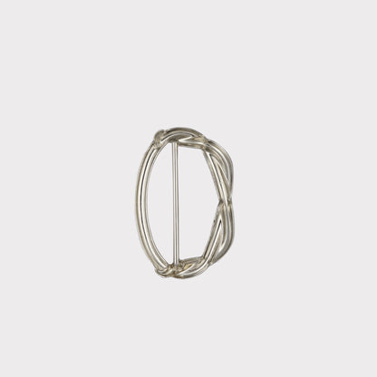 Oval Shape New Design Silver Buckle (Pack of 1 Pc)