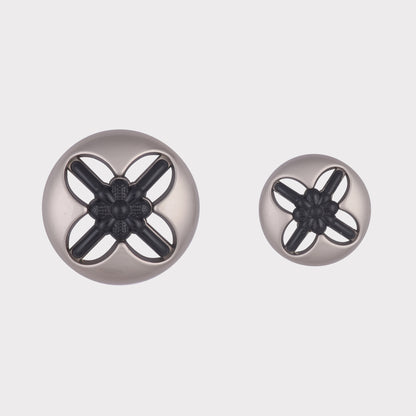 Black & Silver Men's Clothing Button (7 Big & 6 Small)