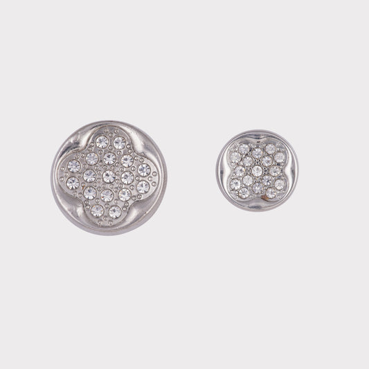 Stones Engraved Sherwani Metal Button (7 Big & 6 Small)