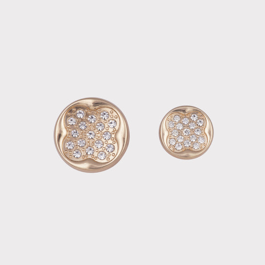 Stone Engraved Sherwani Rose Gold Metal Button (7 Big & 6 Small)