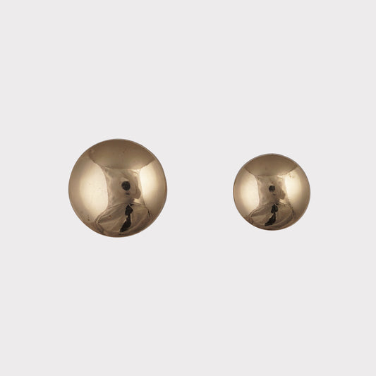 Golden Round Shape Shiny Metal Button (7 Big & 6 Small)