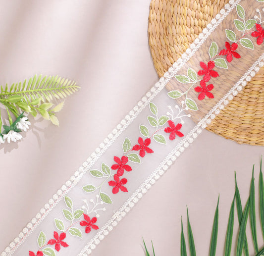 Multicolor Designer Embroidery Lace