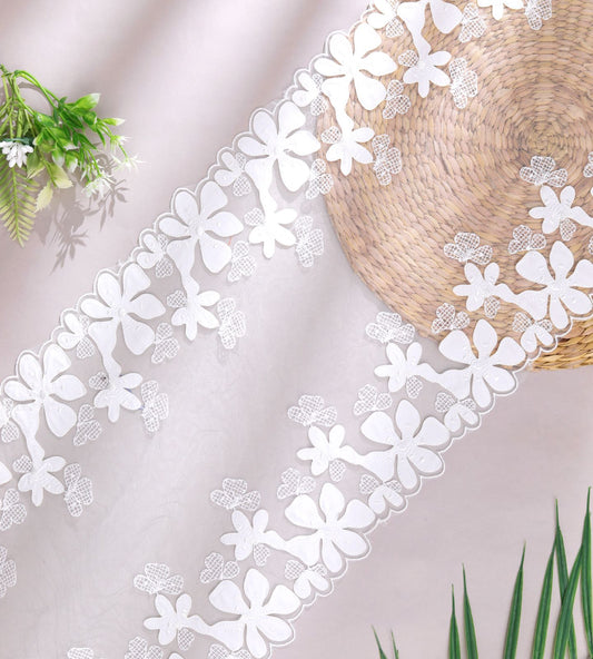 Oversize White Designer Net Lace