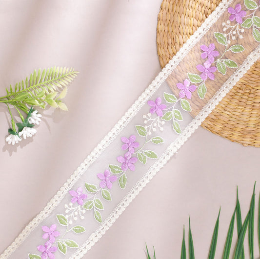 Multicolor Floral Trail on Soft Net