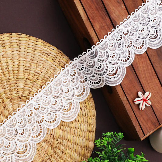 Crinkled Edge Organza Lace