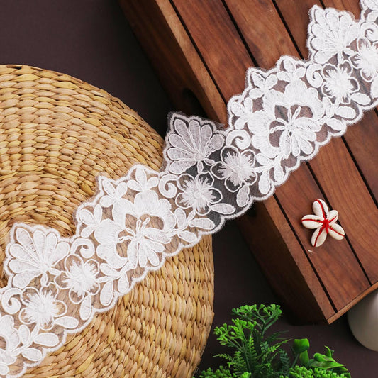 Organza Mesh Lace with Raised Textures