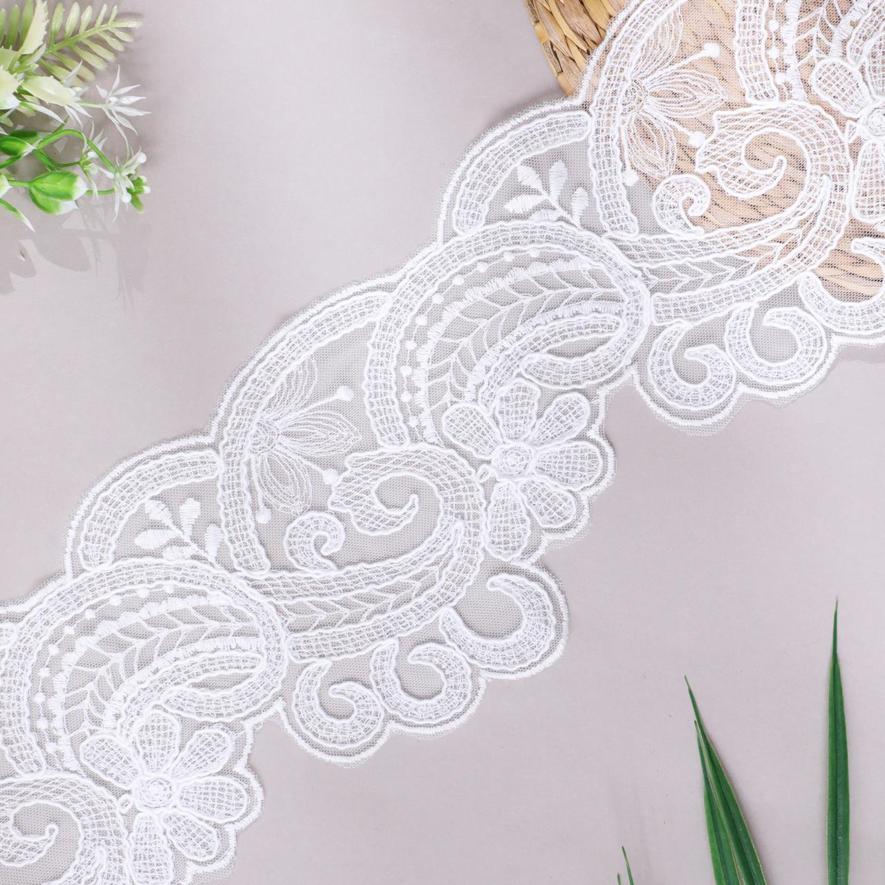 Soft Organza Lace with Intricate Stitching