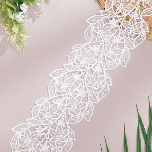 Art Deco Organza Lace in Designer Accent