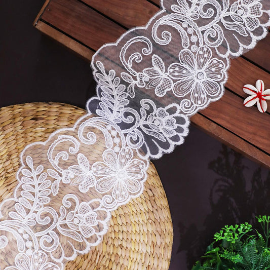 Shine Organza Lace with Raised Design