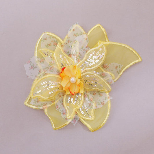 Floral Appliqué with Shimmer Detailing