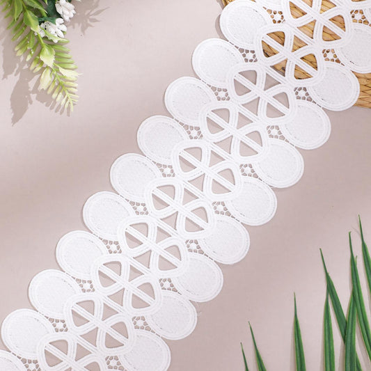 Modern Border Designer Organza Lace