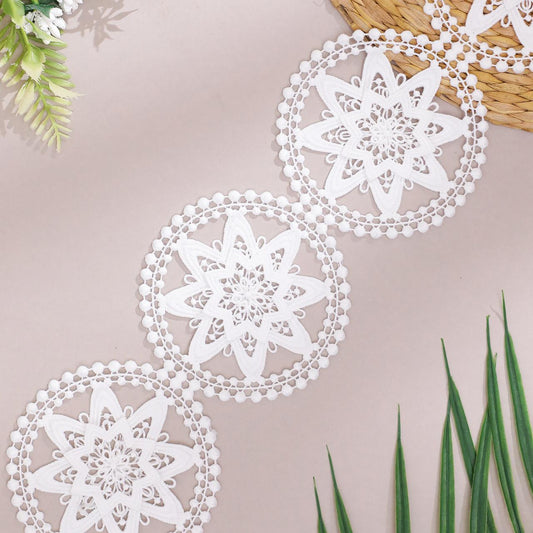 Organza Lace with Designer Star Patterns
